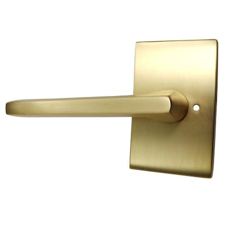 Emtek Helios Lever Left Hand 2-3/8 in Backset w/Radius Latch Strike Privacy for 1-1/4 in to 2 in Door 5212HLOUS4LH.RLS